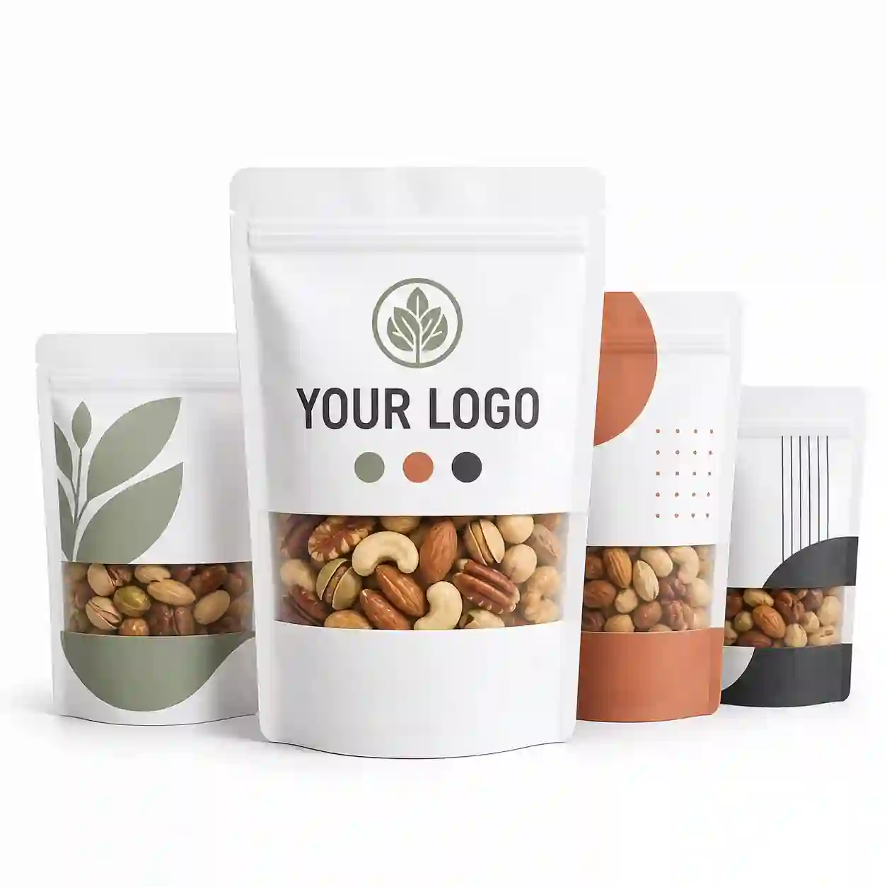 Custom Food Stand Up Pouch with Resealable Zipper