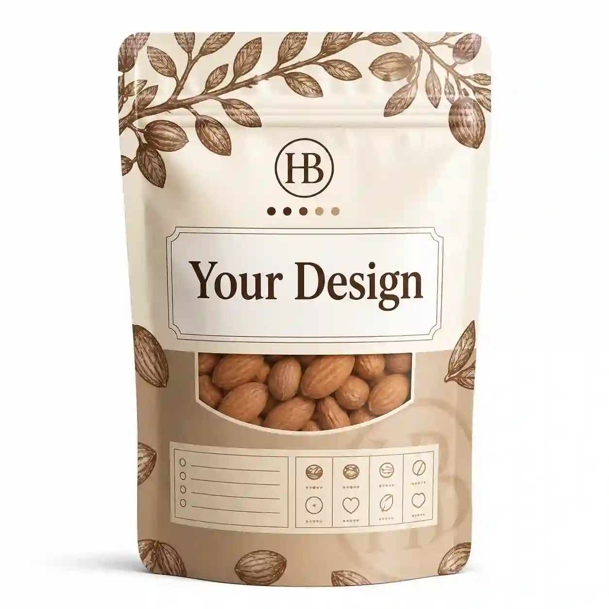 Custom Food Stand Up Pouch with Resealable Zipper 3