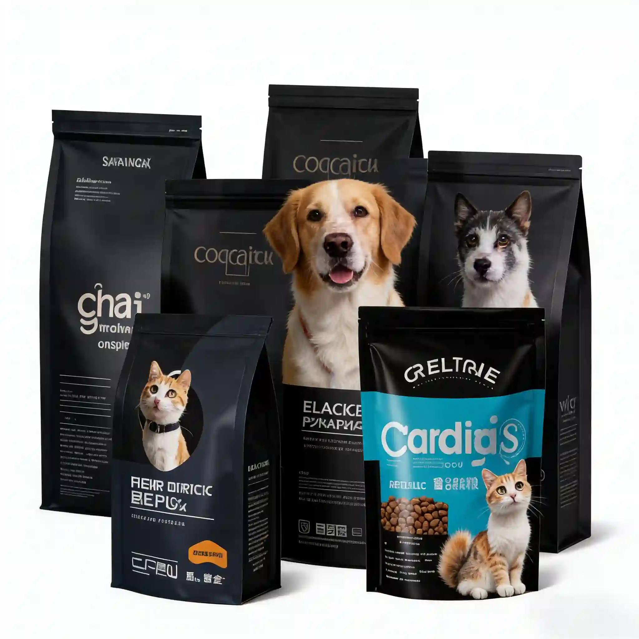 Custom Pet Food Stand Up Pouch (Flat Bottom) 1
