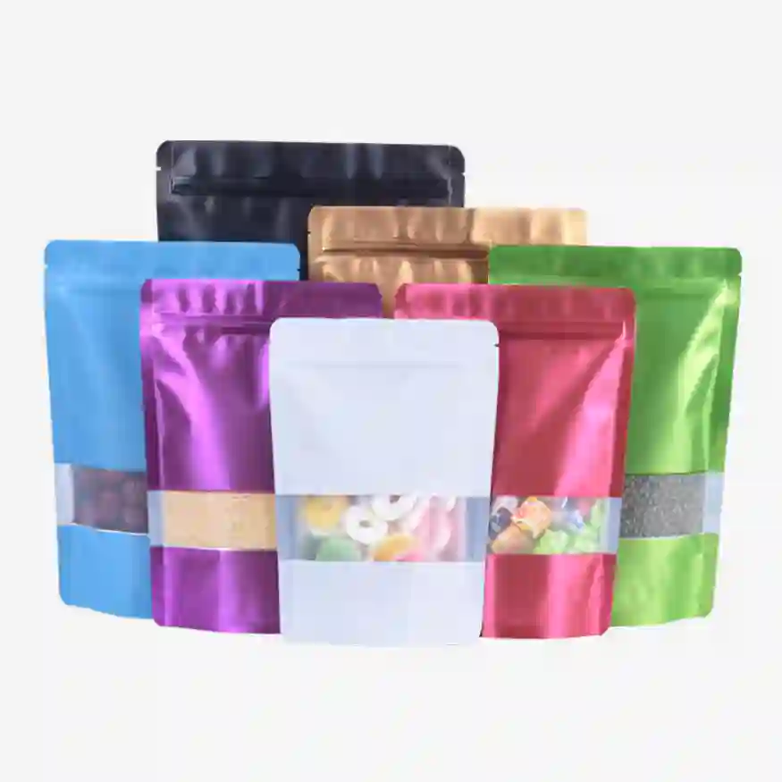 Matte Aluminum Foil Stand Up Bag with Clear Window