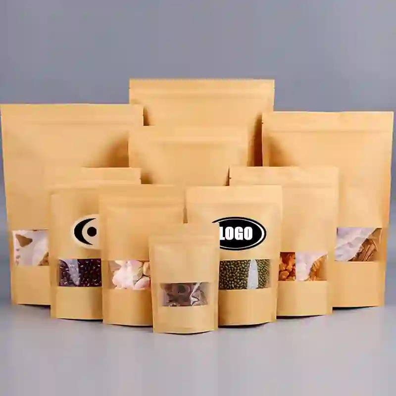 Custom Printed Kraft Paper Pouch for Organic Products 1